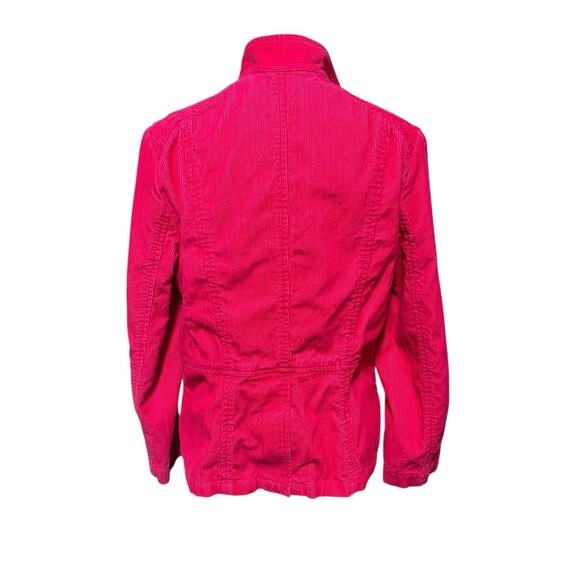Liz Claiborne Womens Blazer Jacket Sz Lg Corduroy Electric Pink 80s Hipster Boho - Picture 4 of 14